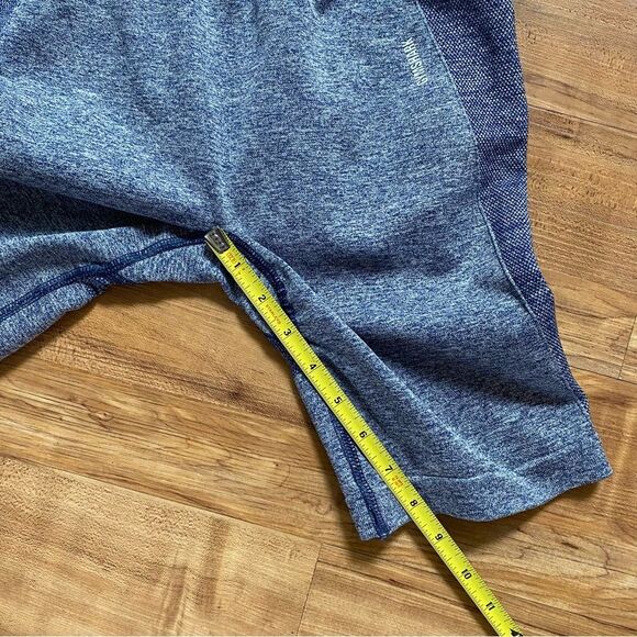 GYMSHARK M Blue Flex Cycling Biker Shorts Compression Workout Athletic Gym Logo - Picture 6 of 11